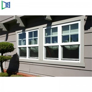 Двойные алюминиевые вертикальные раздвижные окна с порошковым покрытием