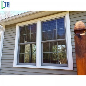 Окна и двери Высококачественное двойное закаленное стекло Алюминиевое вертикальное раздвижное окно